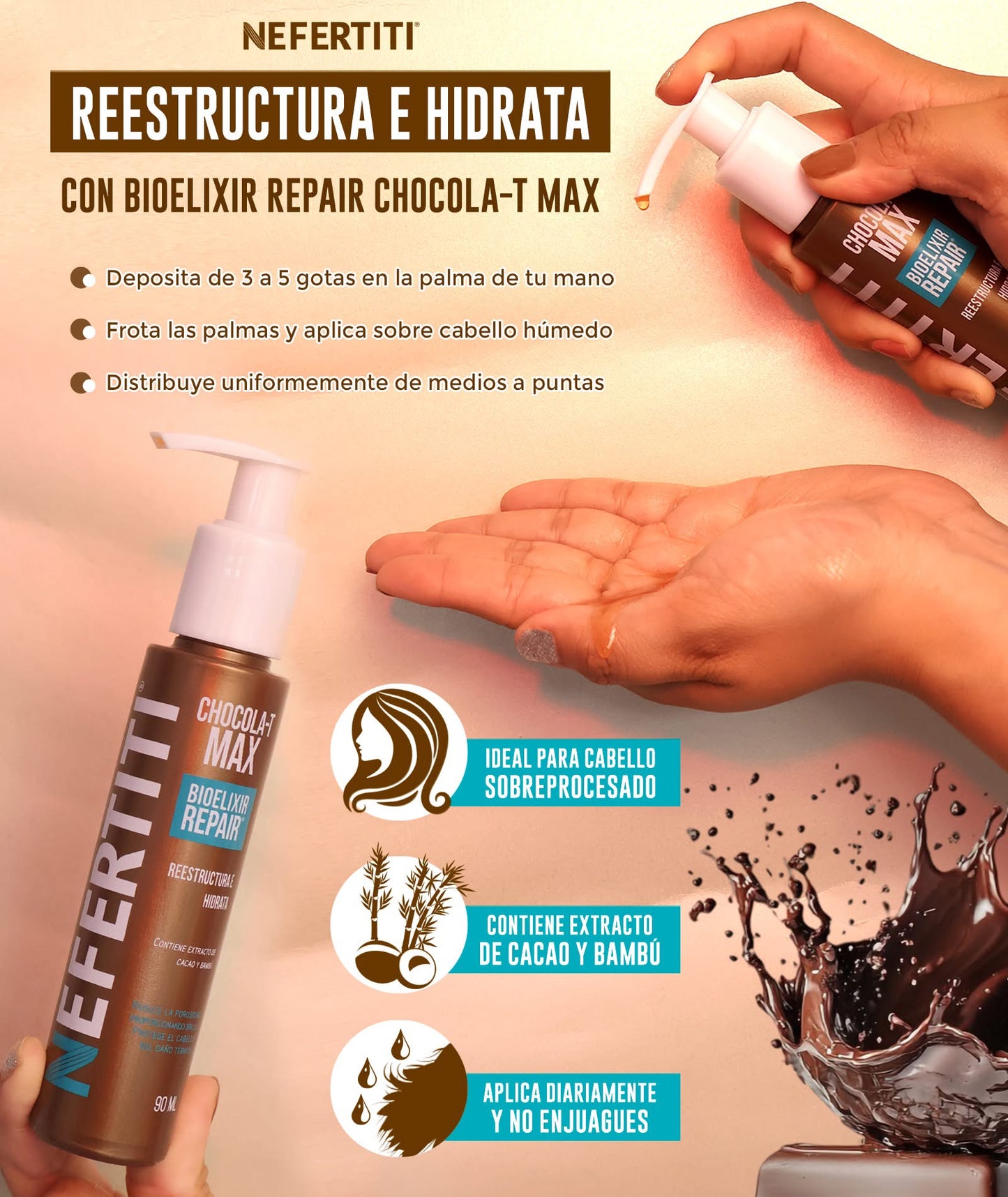 Tratamiento Reestructurante Para Cabello Sobreprocesado Bioelixir Repair 90ml