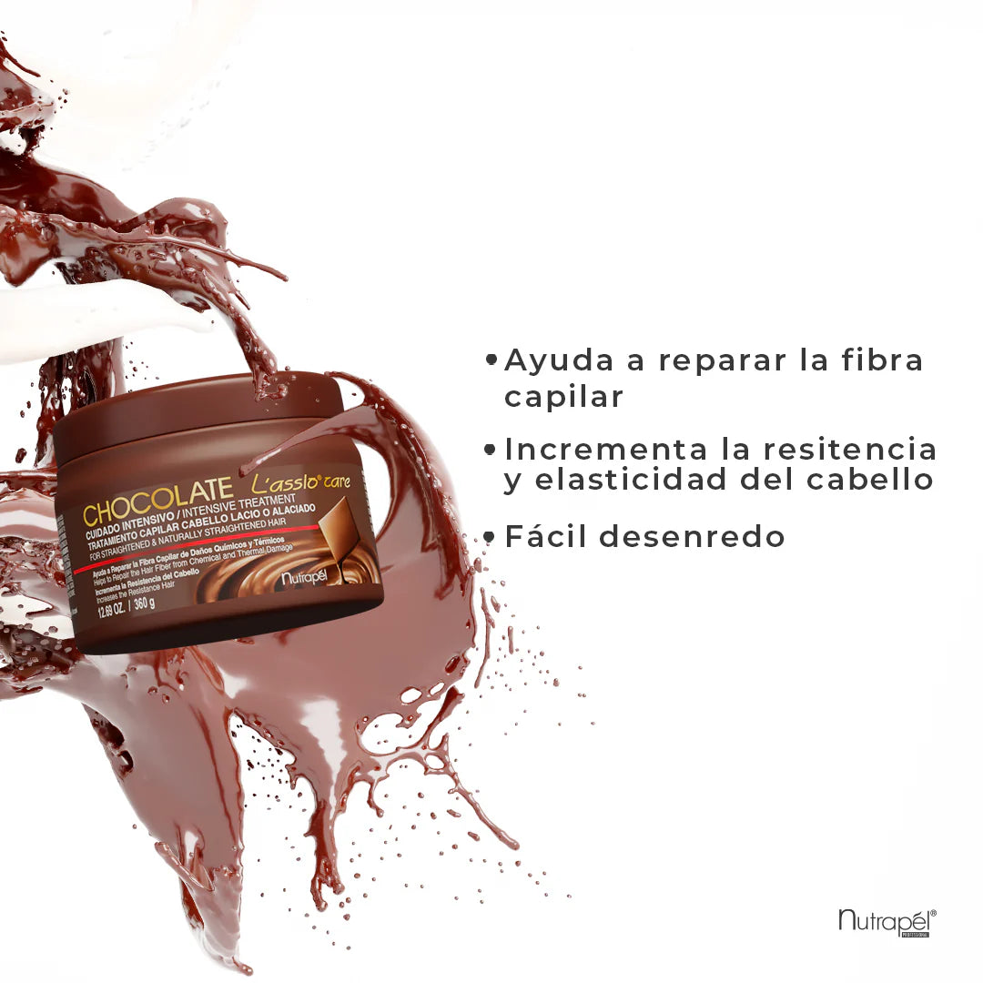L’assio Care Chocolate Tratamiento Intensivo Para Cabellos Lacios o Alaciados 360ml