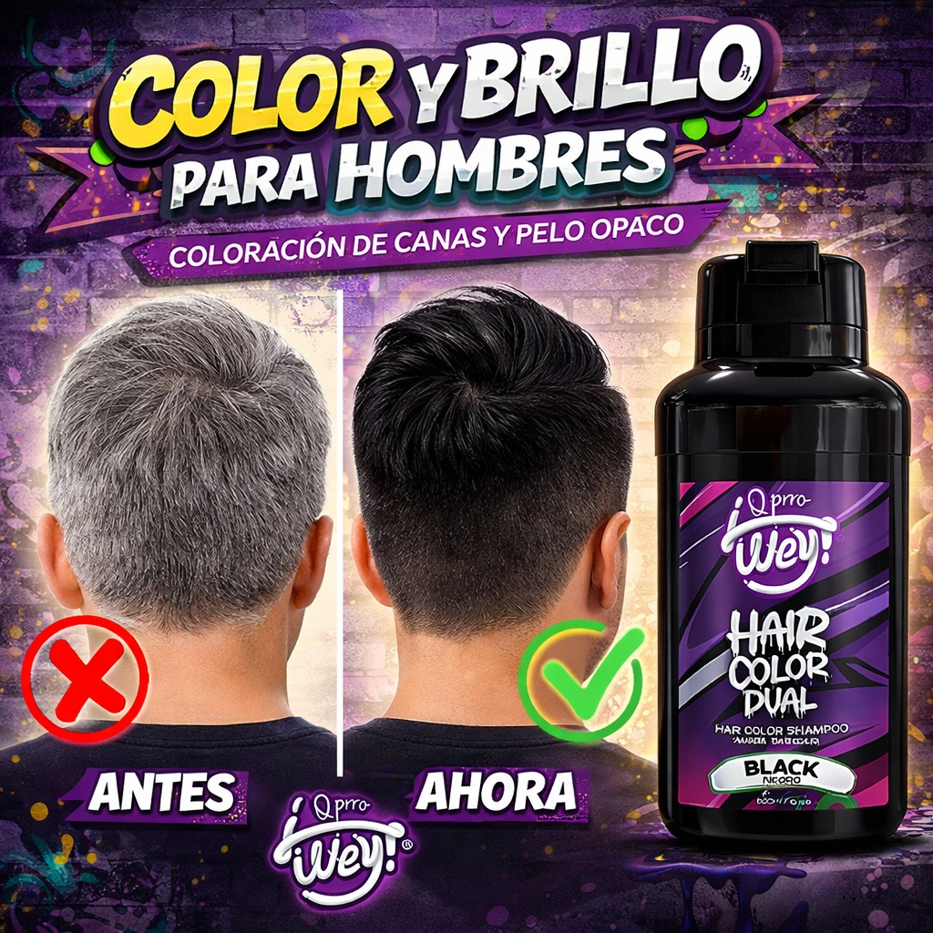 Shampoo Dual Con Tinte Express Cubre Canas 500ml