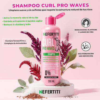 Curl Pro Waves Shampoo Para Rizos 300ml
