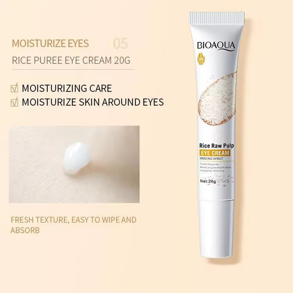 Crema Antiojeras Con Pulpa De Arroz Para Contorno De Ojos