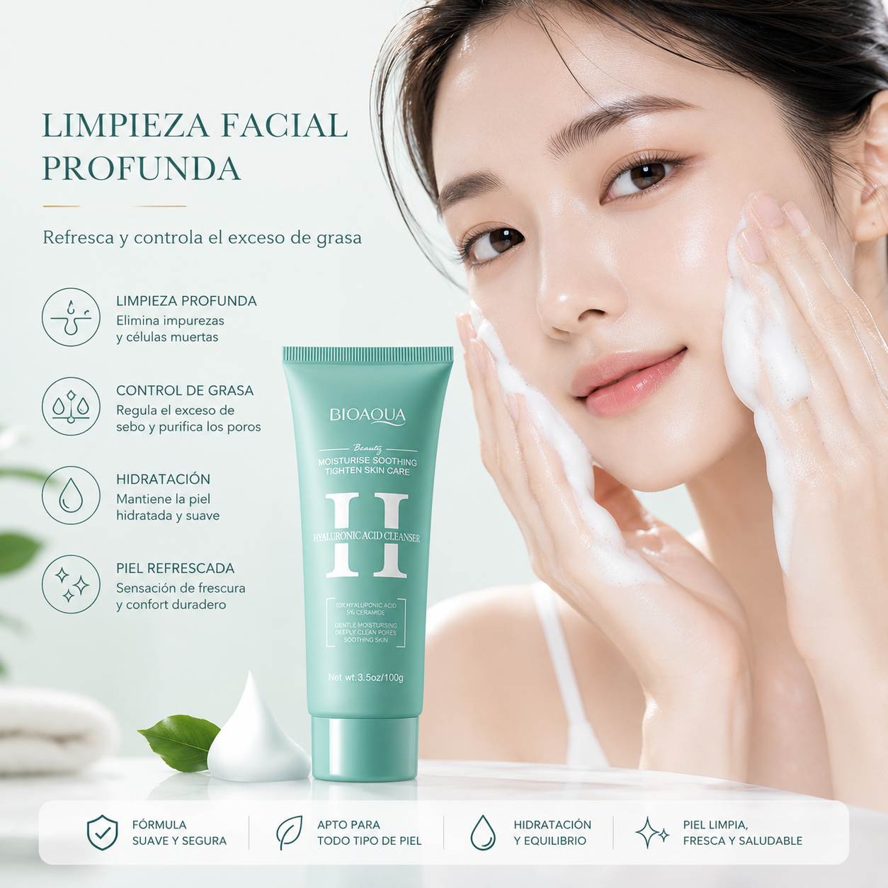 Jabón Limpiador Facial Hyaluronic Acid Cleanser 100ml