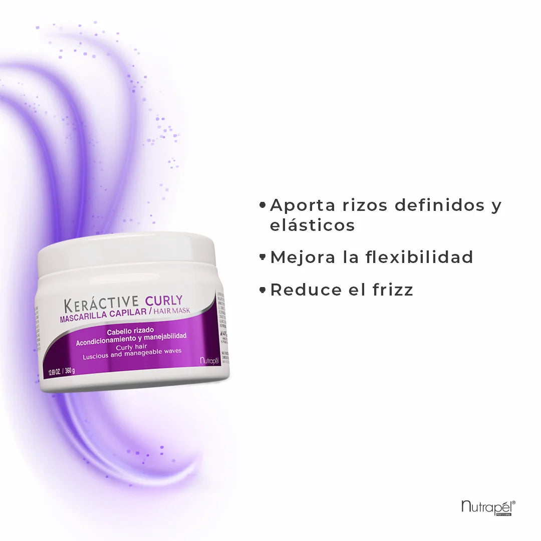 Keractive Curly Tratamiento Para Cabello Rizado/Ondulado 360g