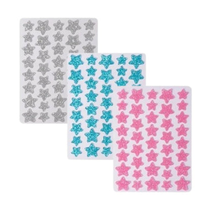 Planilla de 40 parches anti acné glitter stars