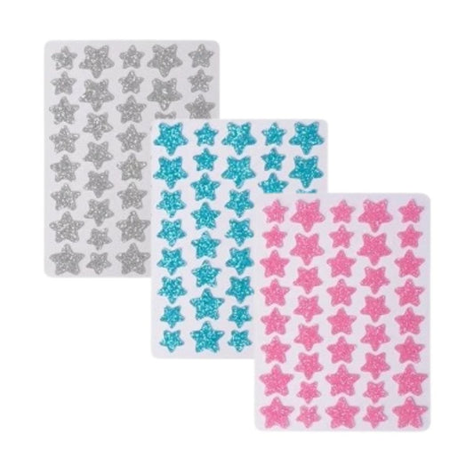 Planilla de 40 parches anti acné glitter stars