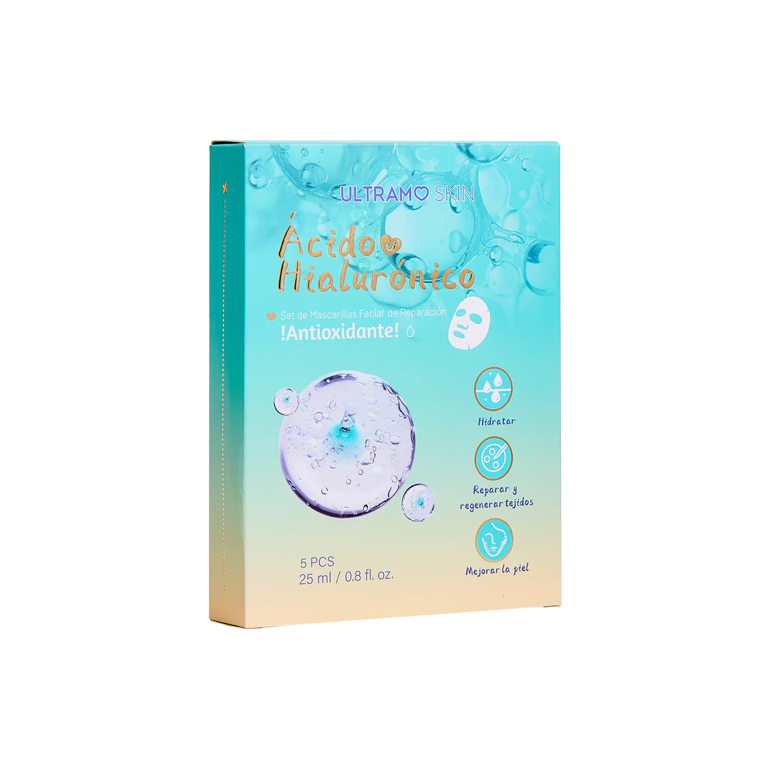 Pack 5 mascarillas faciales Ácido Hialurónico