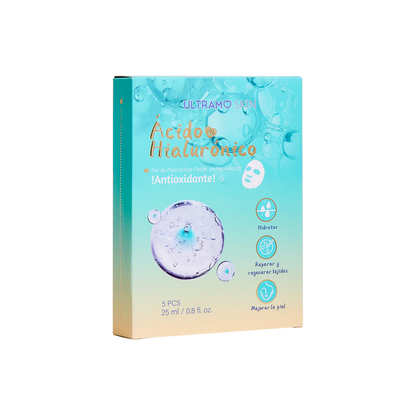 Pack 5 mascarillas faciales Ácido Hialurónico