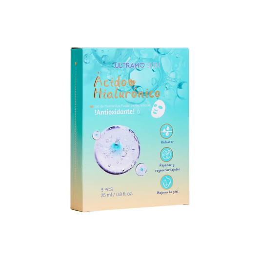 Pack 5 mascarillas faciales Ácido Hialurónico