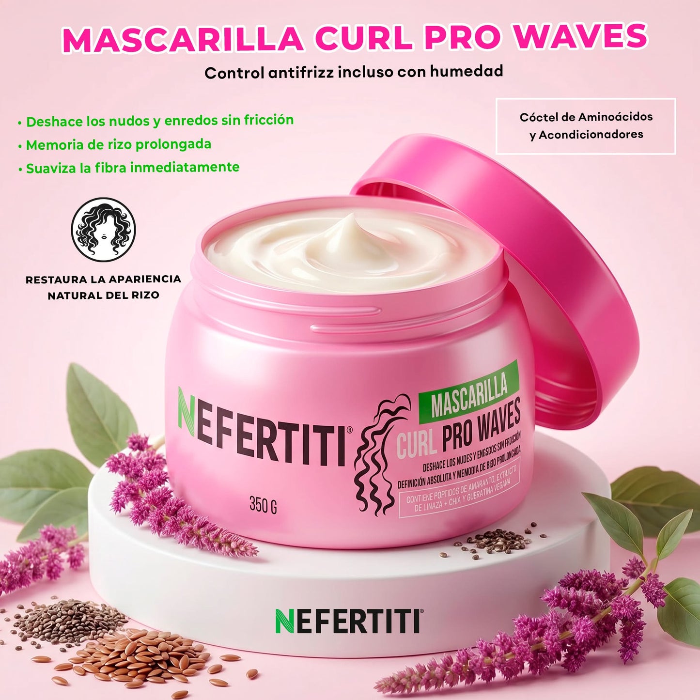 Curl Pro Waves Mascarilla Para Rizos 350g
