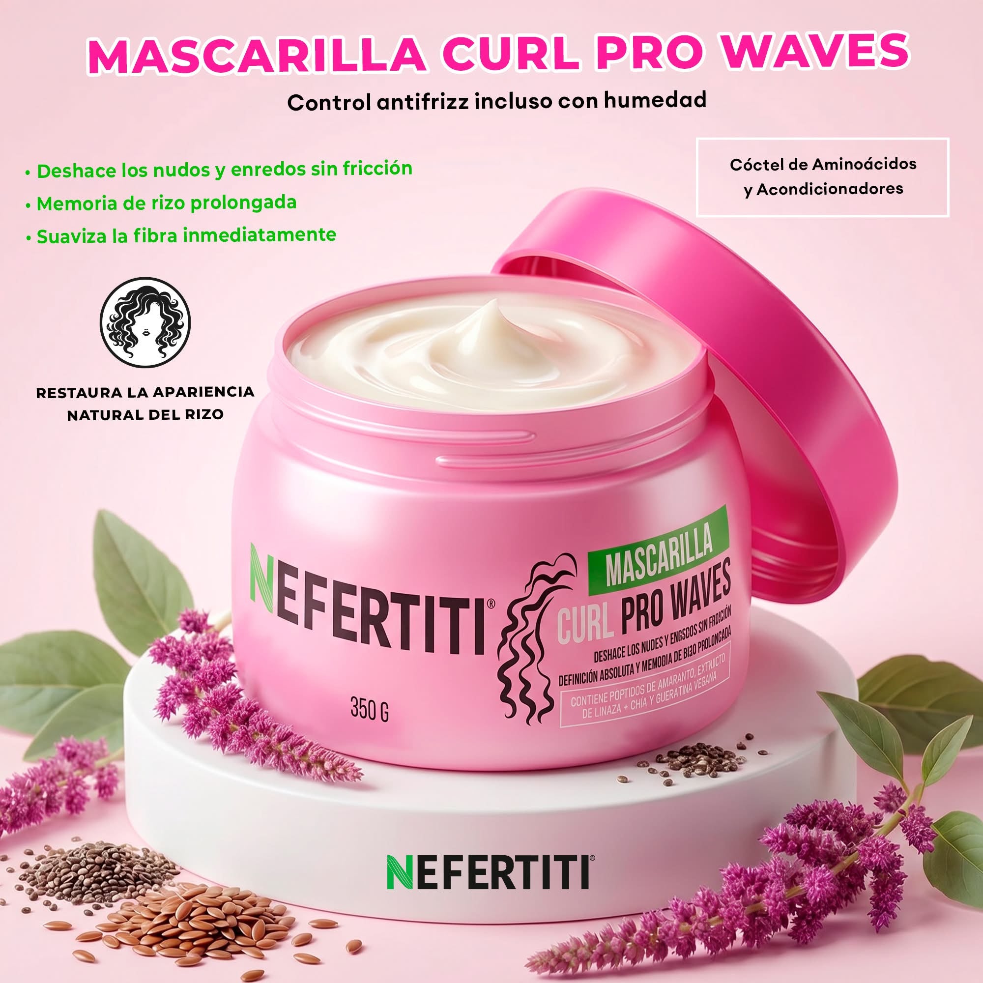 Curl Pro Waves Mascarilla Para Rizos 350g
