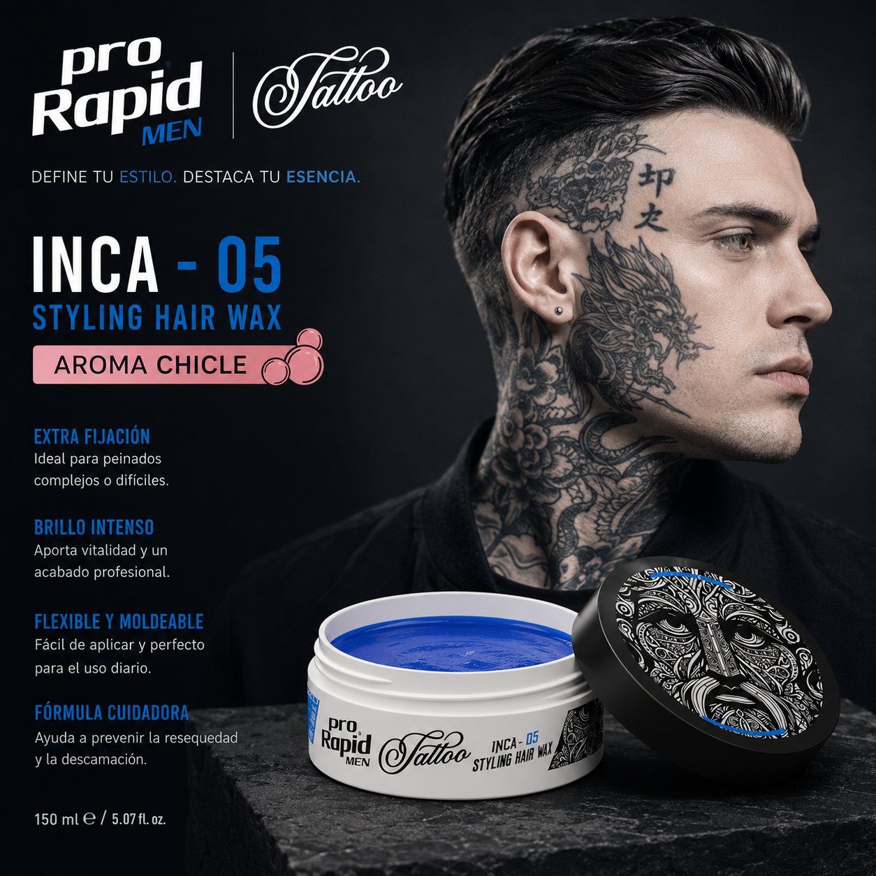 Cera Profesional Premium A Base De Agua Inca - 05 High Hold 150g