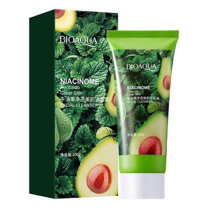 Limpiador facial de aguacate y menta con niacinamida
