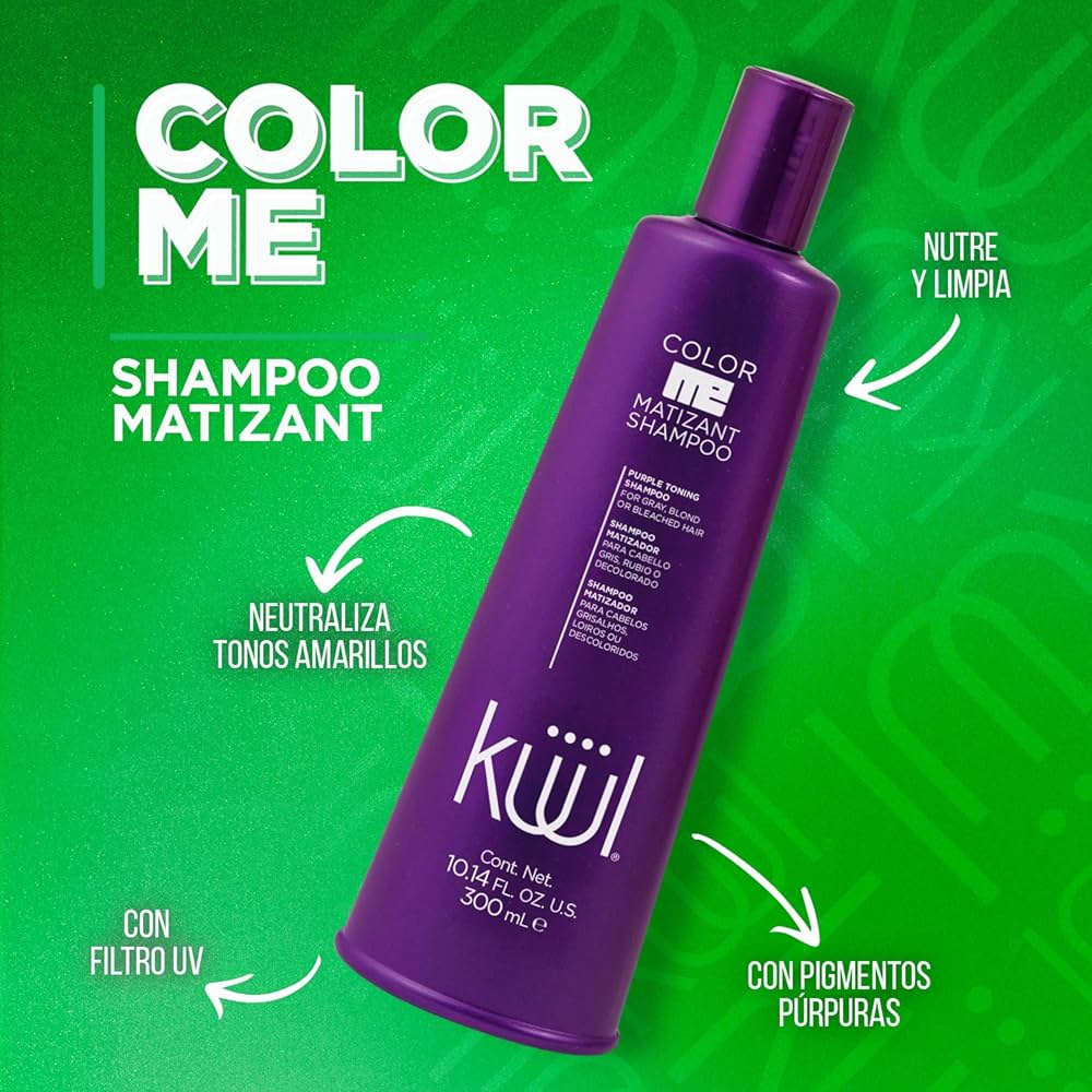 Color Me Shampoo Matizador De Gris, Rubios O Decolorados
