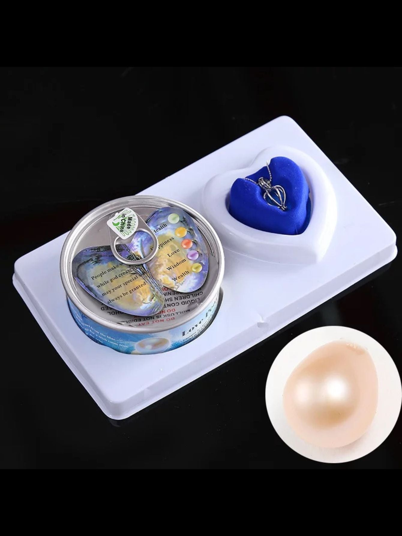 Set de collar de perla cultivada Love Pearl Gift Set