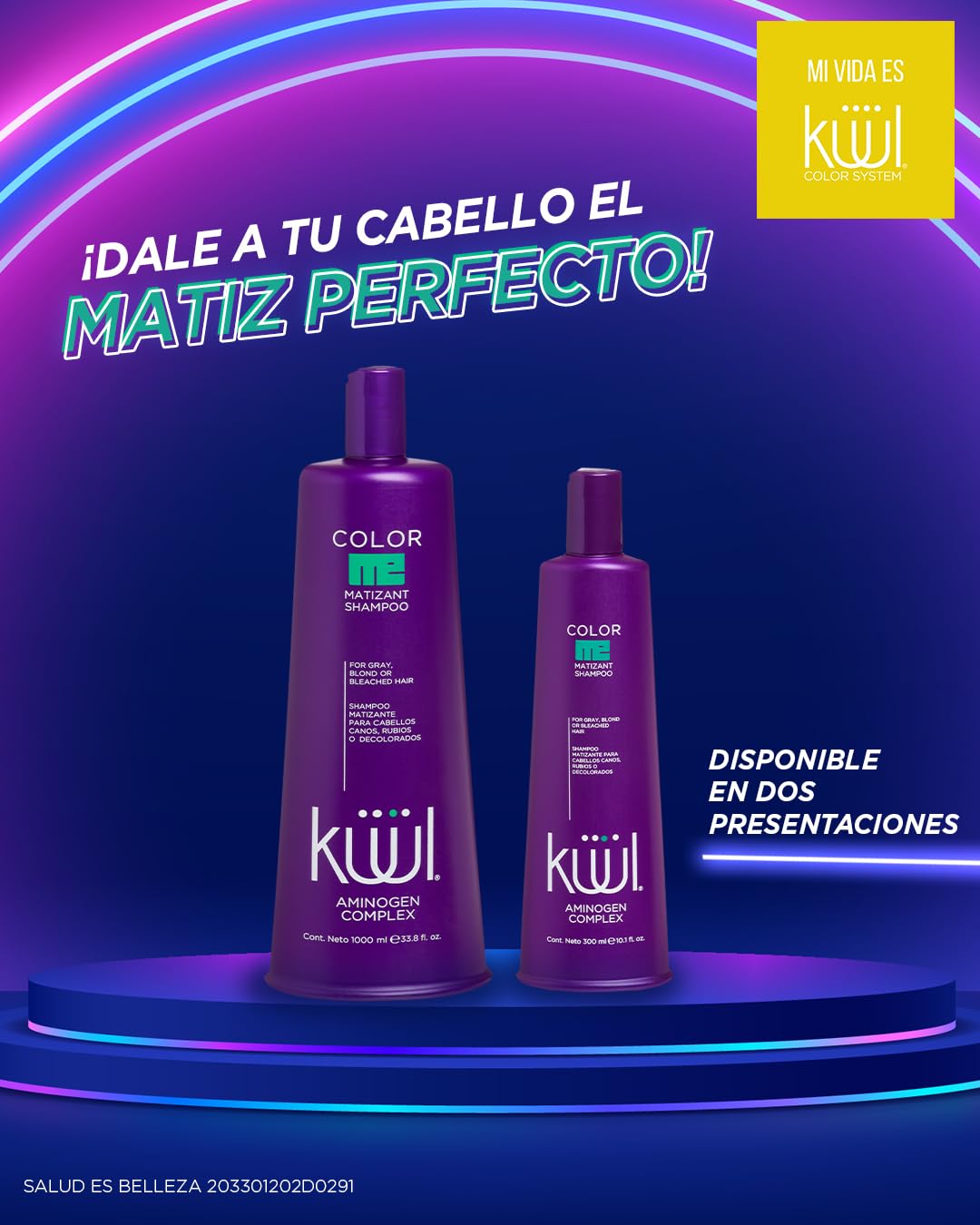 Color Me Shampoo Matizador De Gris, Rubios O Decolorados