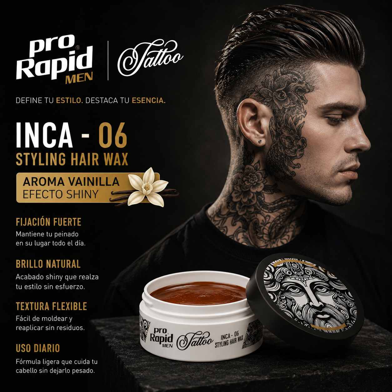Cera Profesional Premium A Base De Agua Inca - 06 Efecto Shiny 150g