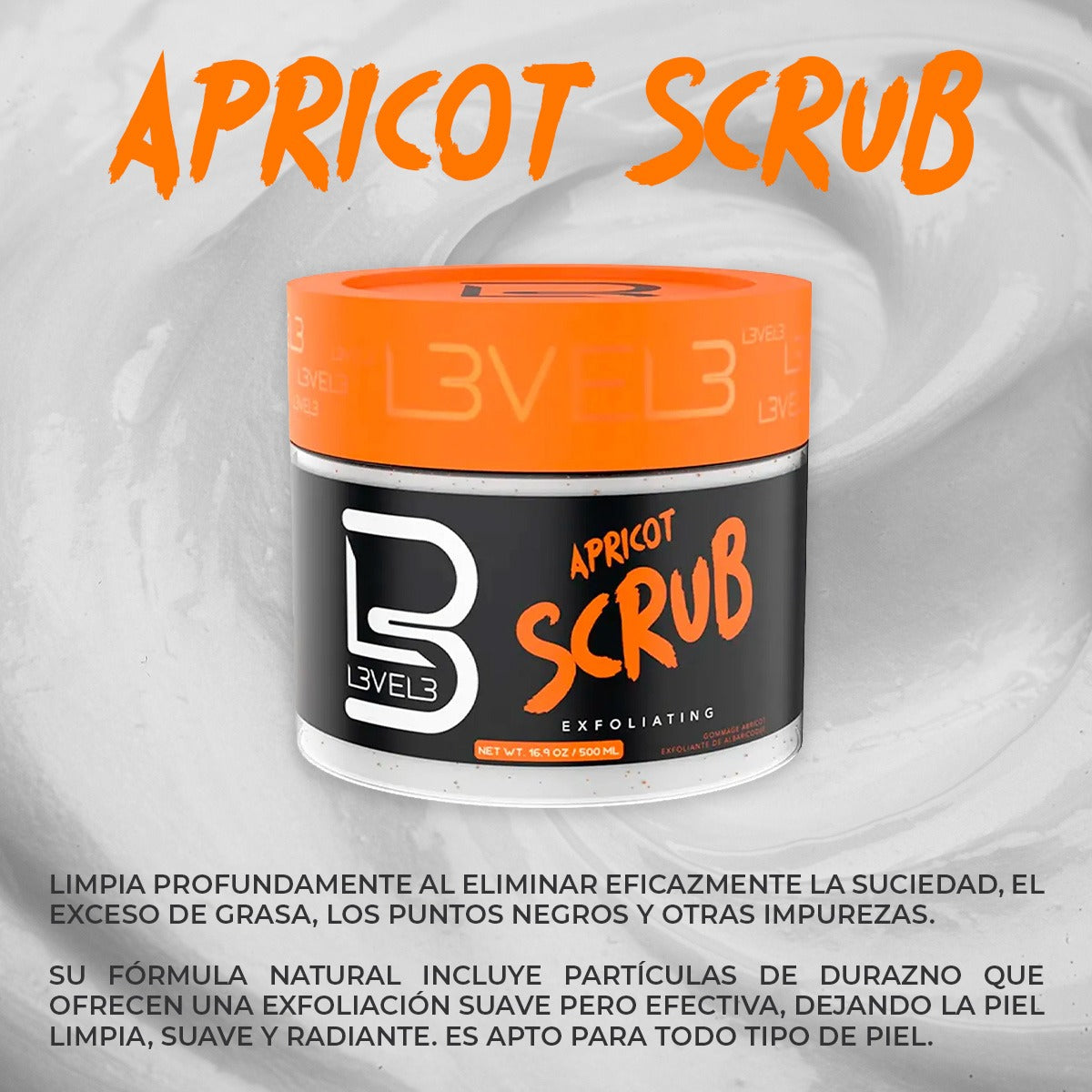Exfoliante Facial De Limpieza Profunda Apricot Scrub 500g