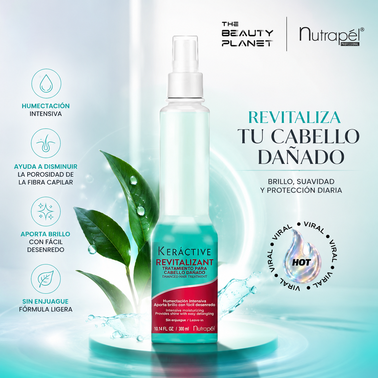 Keractive Revitalizant Tratamiento Bifásico Para Cabello Dañado 300ml