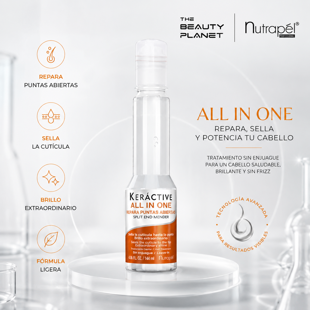KERACTIVE All In One Sellador De Puntas Abiertas 144ml