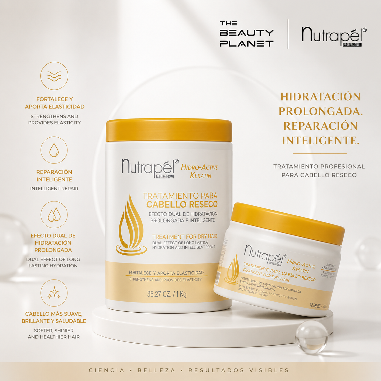 Hidro Active Keratin Tratamiento Efecto Dual Para Cabello Seco