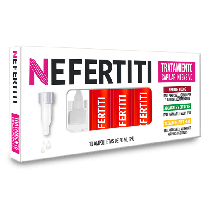 Ampolletas Frutos Rojos Para Cabellos Dañados Por Herramientas De Calor 20ml x 10