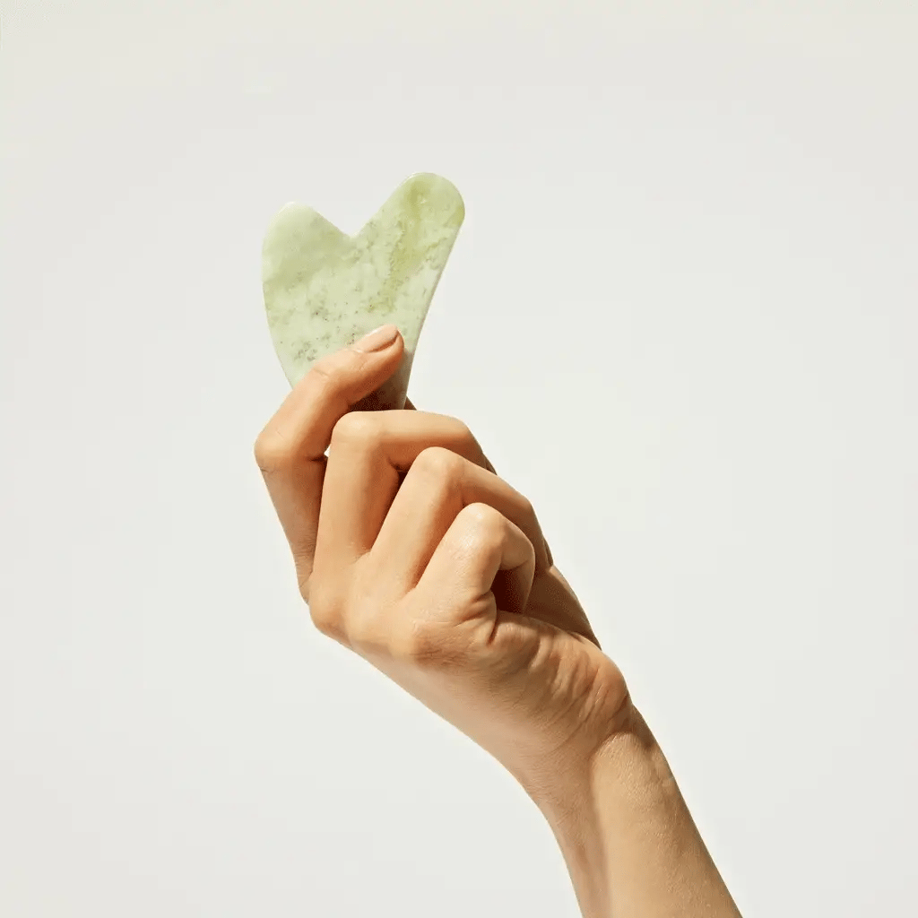 Gua-Sha Masajeador Facial De Jade Pulido