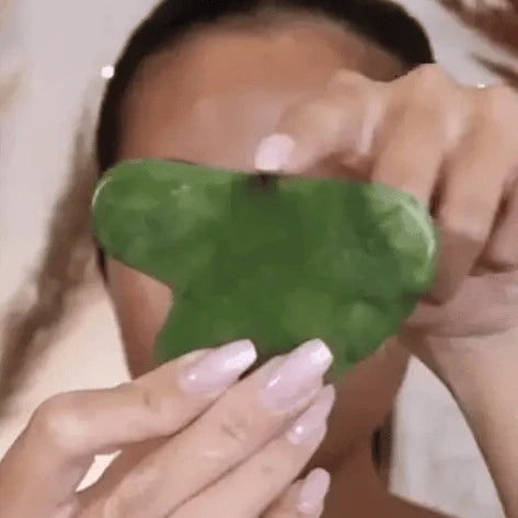 Gua-Sha Masajeador Facial De Jade Pulido