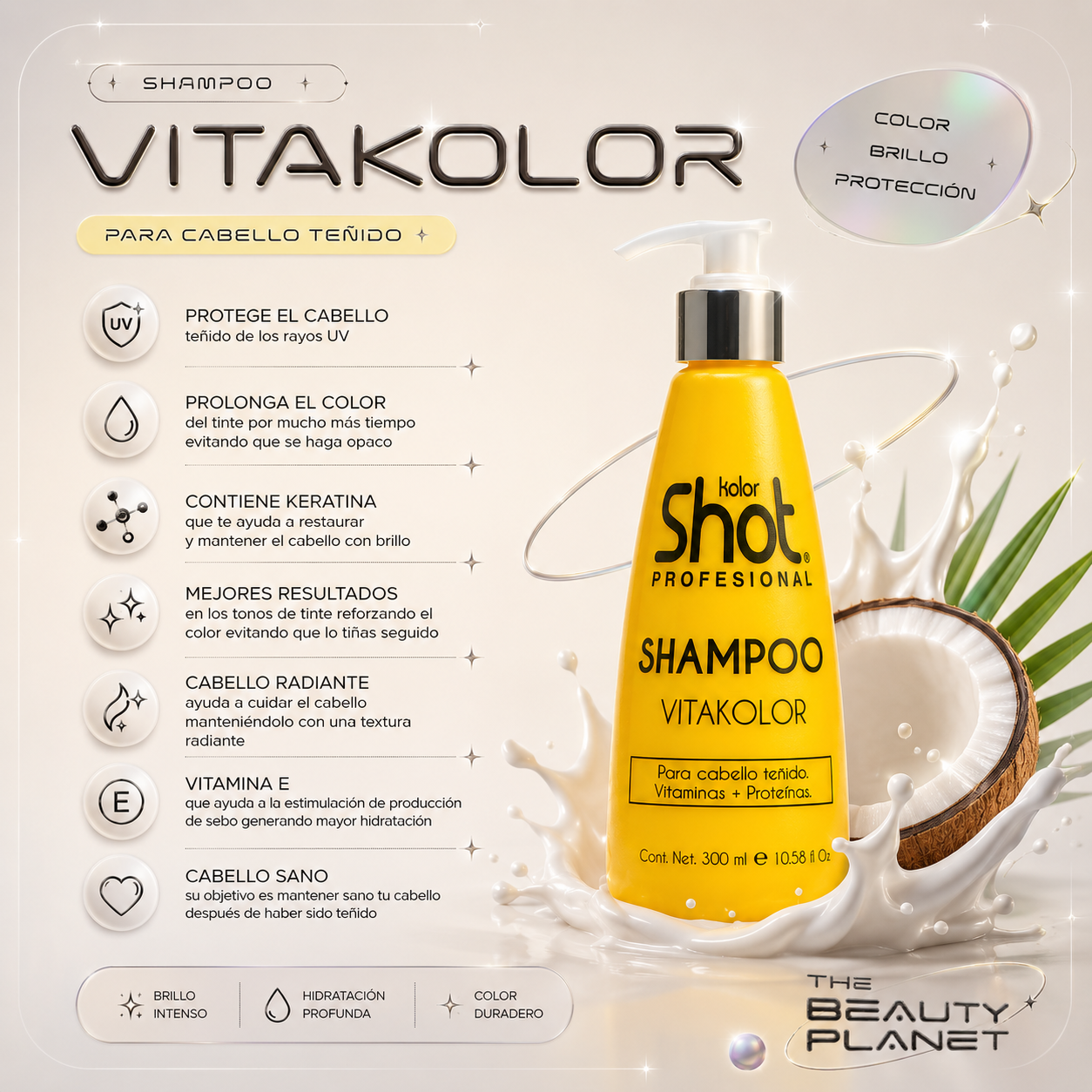 Shampoo Revitalizante de Color Para Cabellos Teñidos Vitakolor 300g