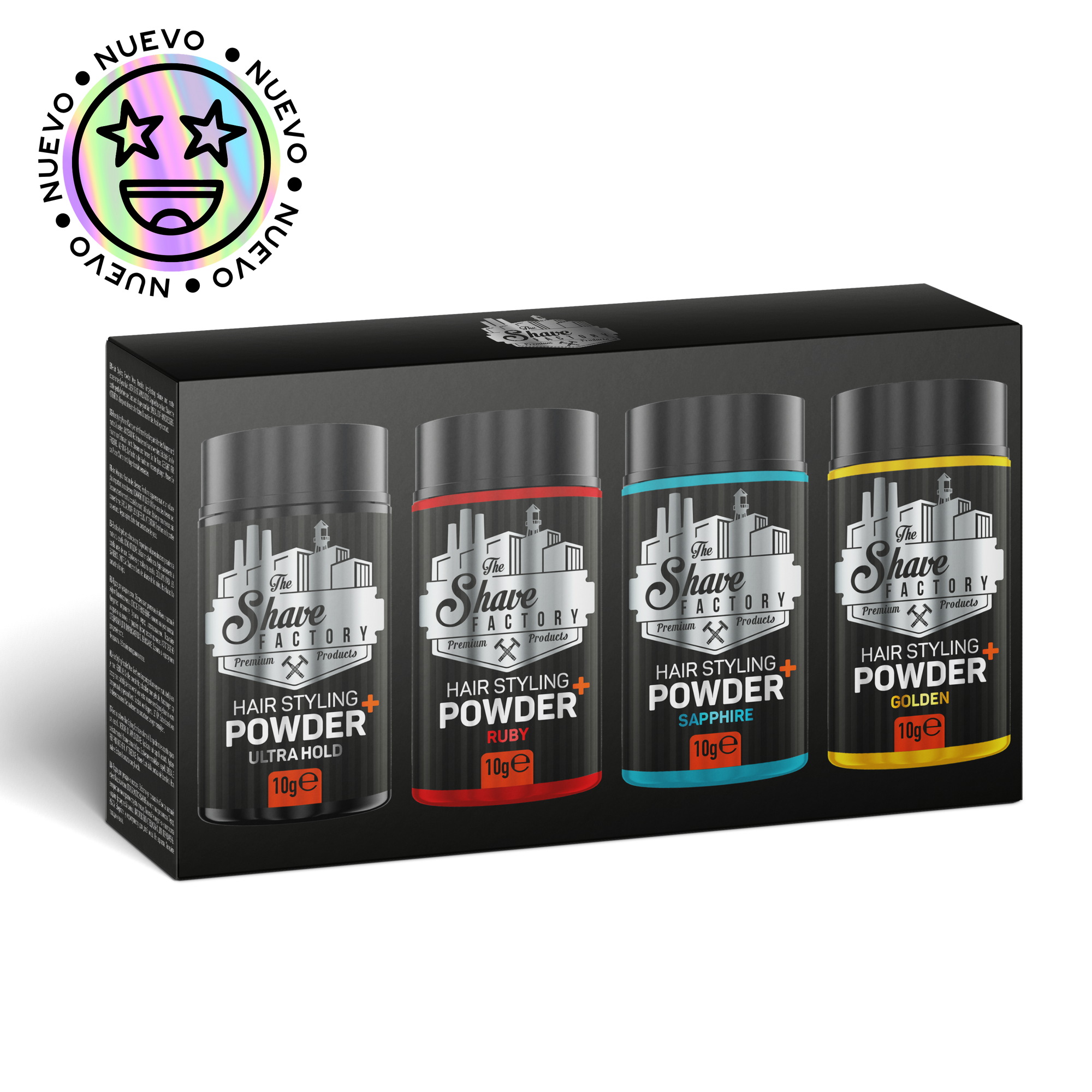 Hair Styling Powder Wax Gift Set (Ultra Hold, Ruby, Sapphire, Golden) 10g x 4 Kit De Polvos Texturizadores