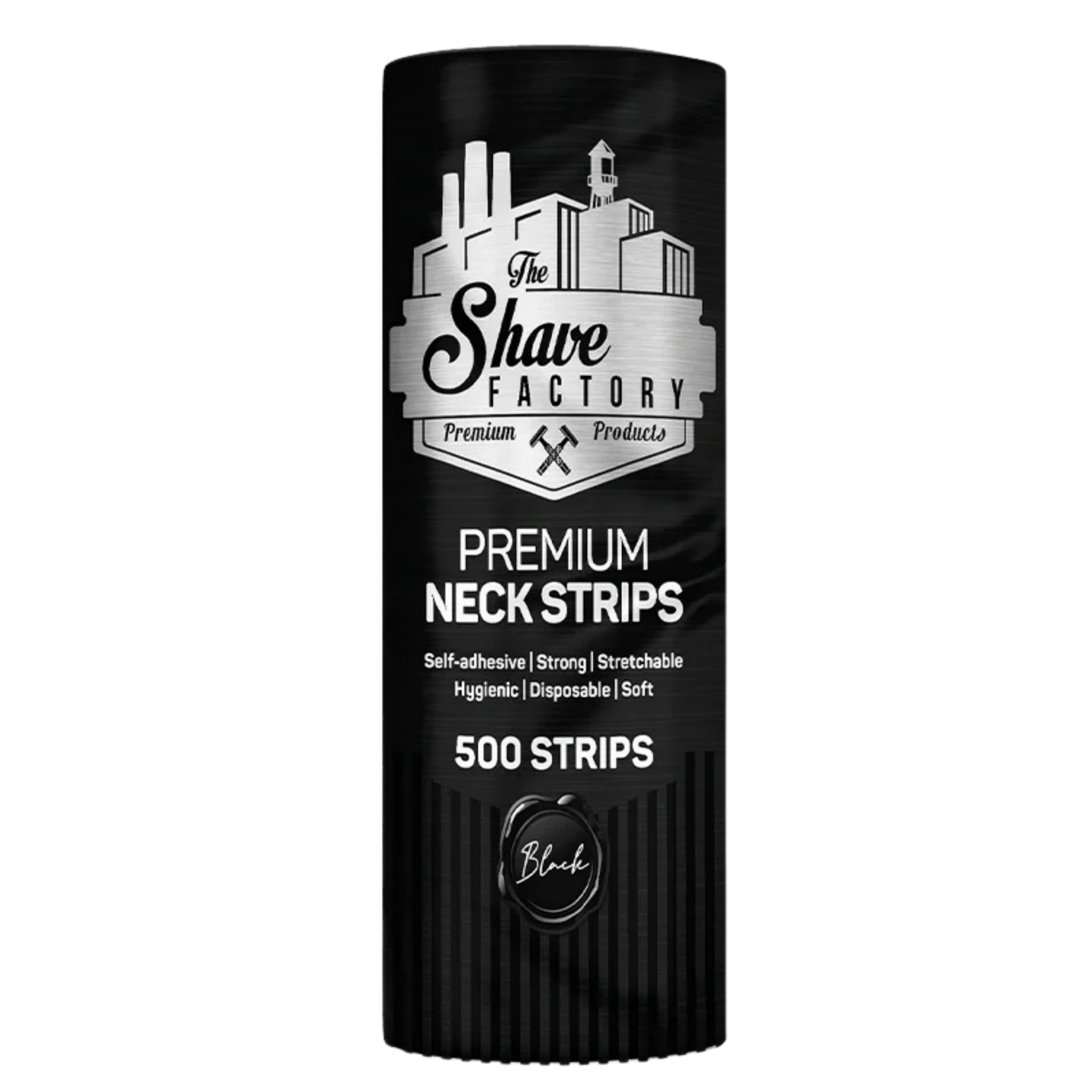 Pack 500 Tiras Papel Cuello Premium Para Barberos Profesionales Black