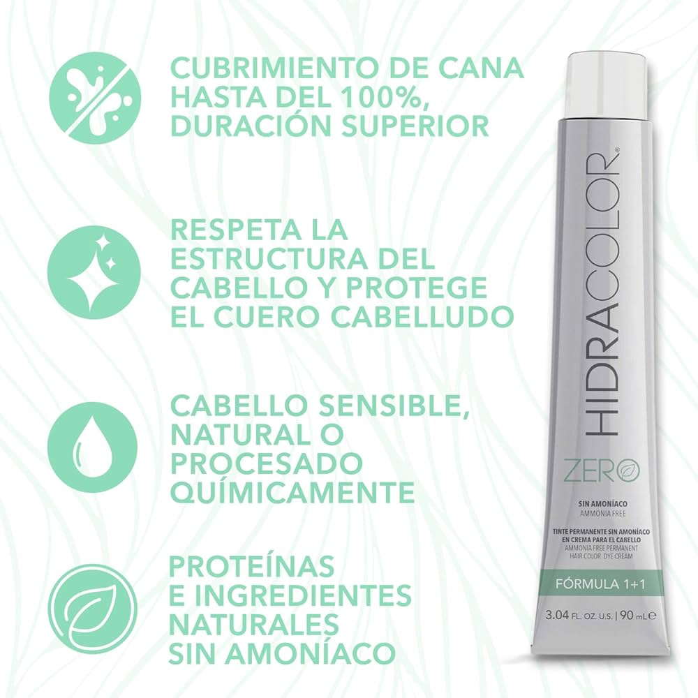 Tinte HidraColor Zero Sin Amoniaco + Peróxido 20 Vol.
