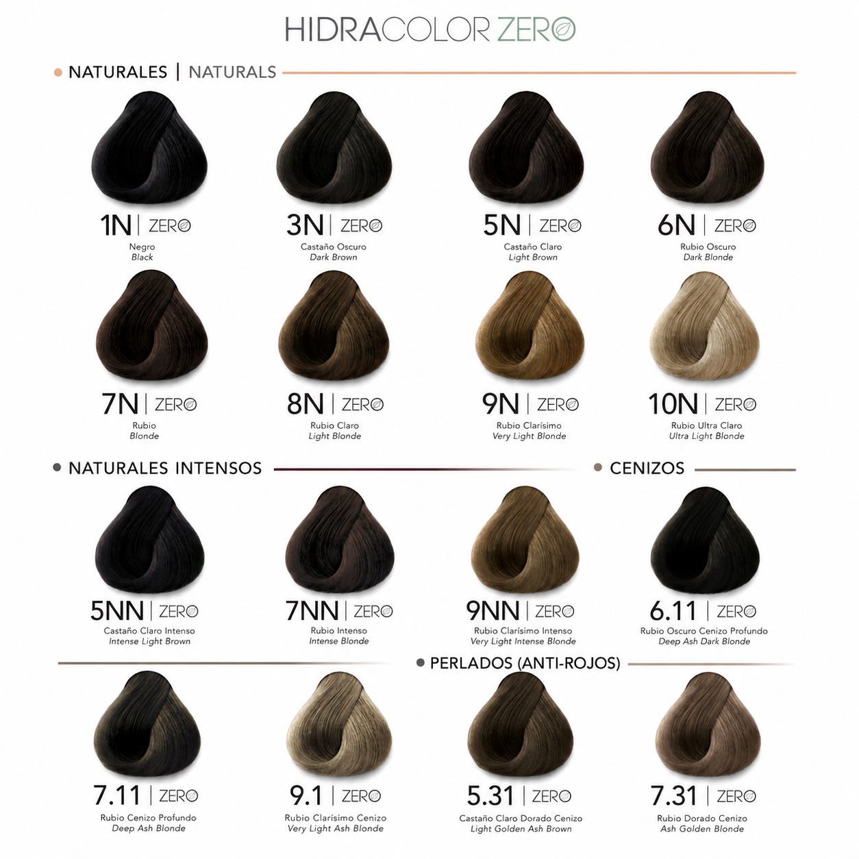 Tinte HidraColor Zero Sin Amoniaco + Peróxido 20 Vol.