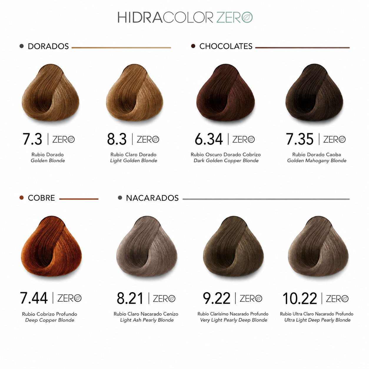 Tinte HidraColor Zero Sin Amoniaco + Peróxido 20 Vol.