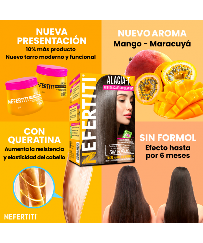 Kit Alaciado Permanente Alacia-T Aroma Mango Maracuyá