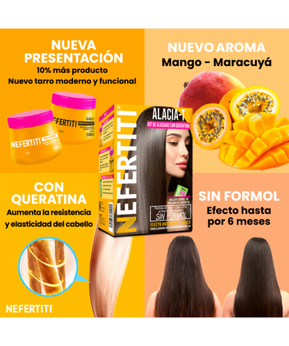 Kit Alaciado Permanente Alacia-T Aroma Mango Maracuyá