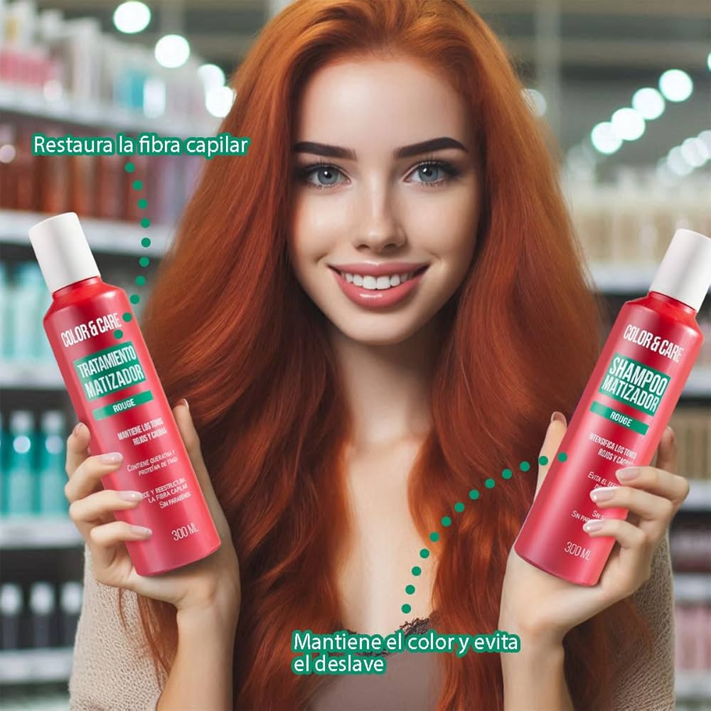 Kit Matizador Color & Care Rouge Para Rojos Y Caobas