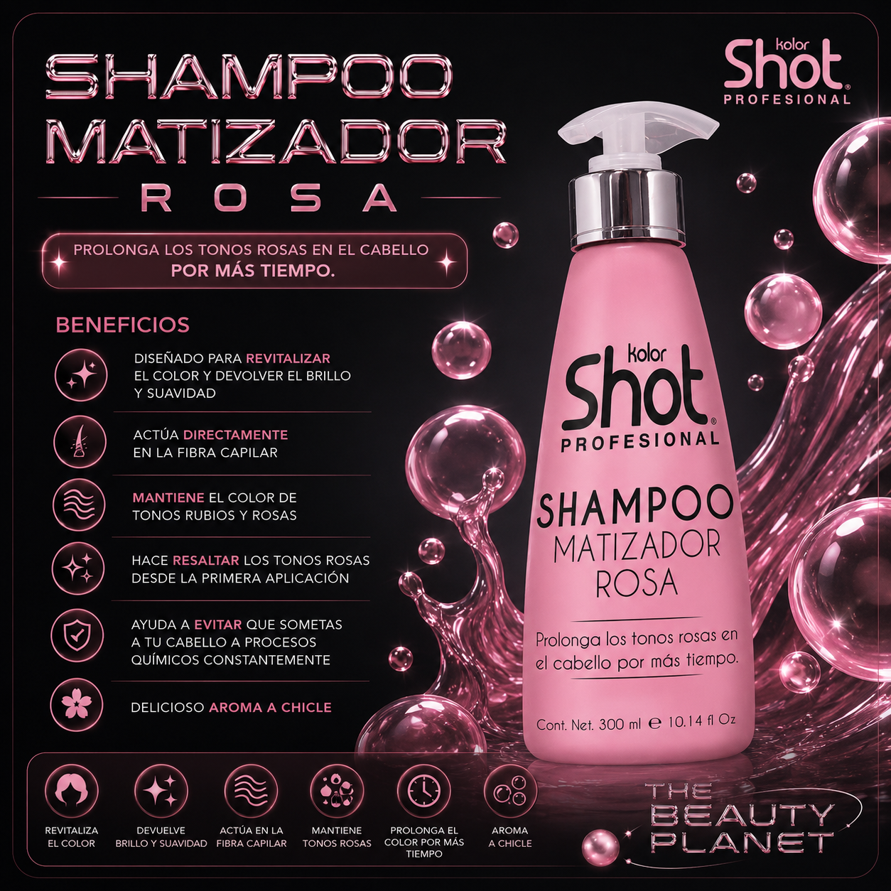Shampoo Matizador Rosa 300ml