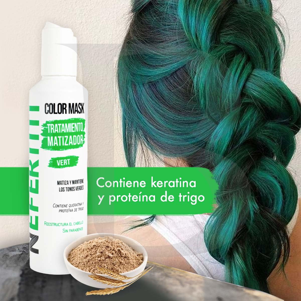 Tratamiento Matizador Color Mask Vert Para Tonos Verdes 300ml